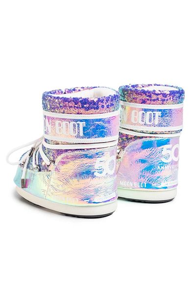 MOON BOOT 14089400   - MB CLASSIC LOW 50 °   Holo bőr