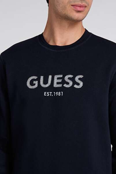Guess BOX CN SWEATSH - ECO SLEEK POLY COTTON FLEECE