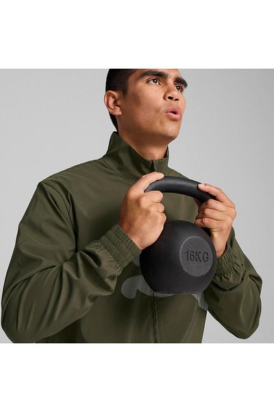 Puma Big Cat Woven Fz Jacket - Dark Olive
