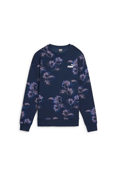 Puma ESS+ FLORAL VIBES AOP Crew FL Club Navy