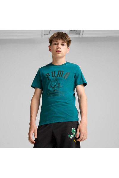 Puma Super Puma Break Patterned T-Shirt - Cold Gre