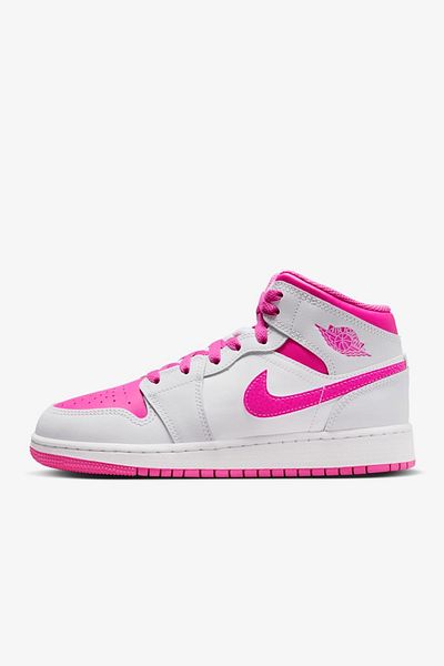 Nike Air Jordan 1 Mid Gs Pink Basketball Shoe