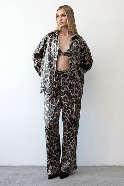 Trendyol Collection Cămașă multicoloră cu imprimeu leopard - TPRAW25GO00005