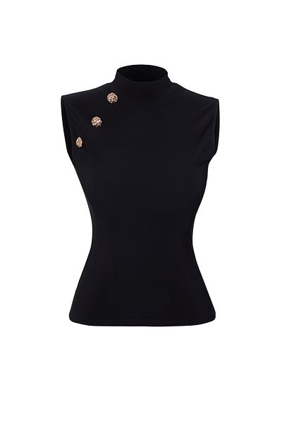Trendyol Collection Μαύρο αξεσουάρ Λεπτομερής πλεκτή κομψή μπλούζα TPRSS25BZ00020