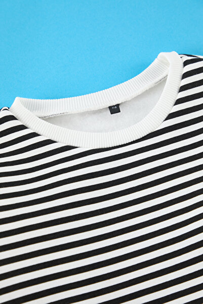 TRENDYOLKIDS Black Boy Plain Knitted Mini Me Sweatshirt Tkdaw25Sw00113