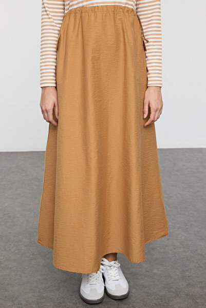 Trendyol Modest Camel Color Dress and Jacket Set - Tctaw25Us00098