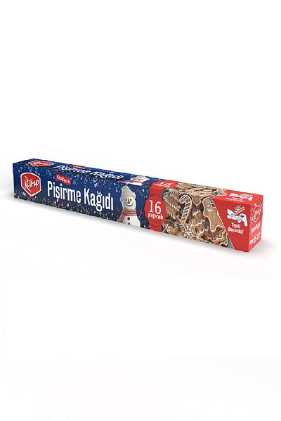 Roll-Up Winter Themed Cutout Baking Paper 37cm X 42cm 16 Sheets