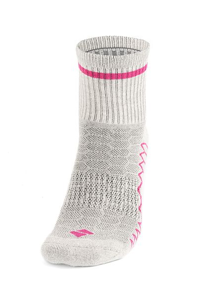 Bonny Silver No Smell Running and Walking Women's Fuchsia Socket Silver Socks