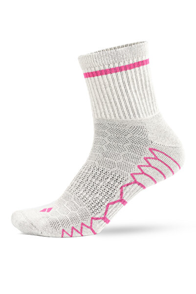 Bonny Silver No Smell Running and Walking Women's Fuchsia Socket Silver Socks