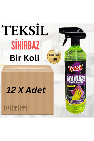 Teksil Sihirbaz Çok Amaçlı Temizlik Spreyi - Temizleyici - Leke Çıkarıcı 12 Adet