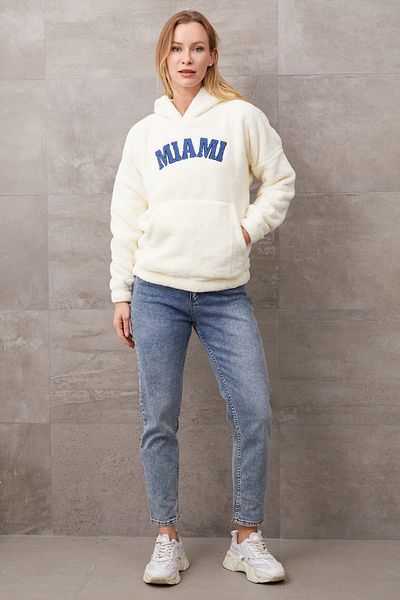 DPARİS Hooded Plush Sweatshirt