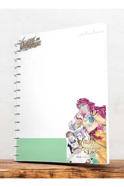 nihonwosekai Villains Are Destined to Die Anime Manhwa A5 Boy Spiral Notebook