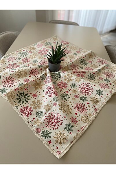 SmY Bag Halloween Masa Christmas Örtüsü Yılbaşı Yeniyıl Dack Kar Taneli Duck Su Itici Leke Tutmaz Küçükçalık