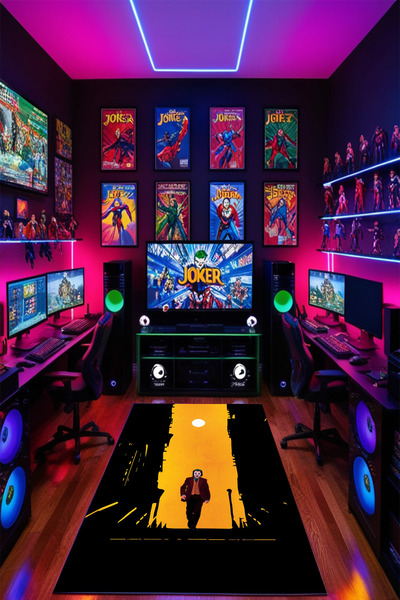 THEMODERNHANE Kaymaz Makinede Yıkanabilir Gaming Oyuncu Playstation Xbox Game...