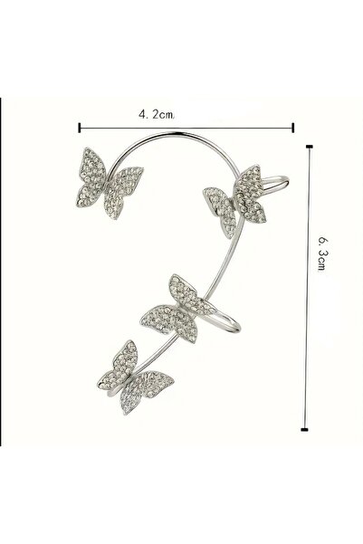 pop up store Zircon Stone Butterfly Earcuff / Earrings