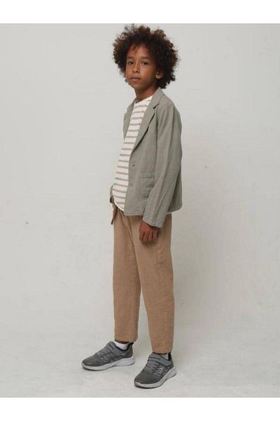 Zekids Boy's Linen Jacket - with Pockets