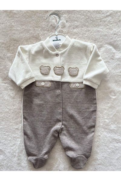 Bebelinna Men's Velvet Jumpsuit with Three Moon Heads