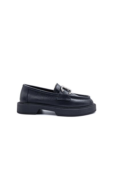 Sovenso Черепаховий шкіряний жіночий мокасини з чорною пряжкою