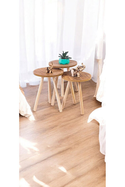 HESA 3lü sehpa yan sehpa dekoratif obje koyma standı