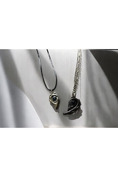 Asel 2'li 100 Dilde Seni Seviyorum Mıknatıslı Kalpli Sevgili Çift Kolyesi