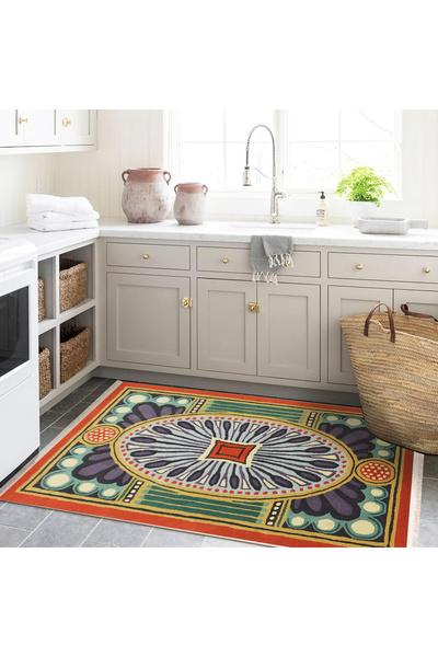 Rugs Modern Halı Colecția Efe, multicoloră, cu forme etnice mixte, cu model ț...