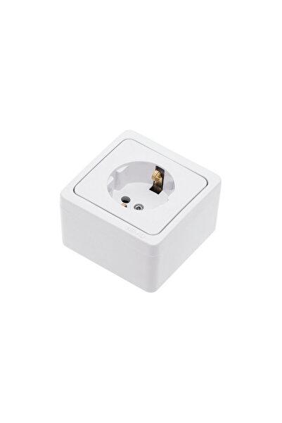 MELFSHOP مقبس مؤرض مثبت على السطح الأبيض