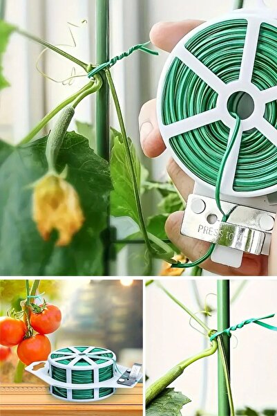 Buffer ® 50 Metre Kendiliğinden Kesici Bıçaklı Bitki Saksı Kablo Sabitleme Teli