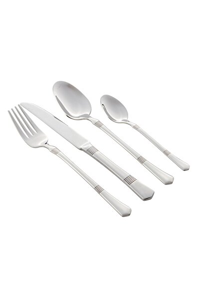 Dania طقم ملاعق وشوك وسكاكين من الفولاذ المقاوم للصدأ مكون من 24 قطعة