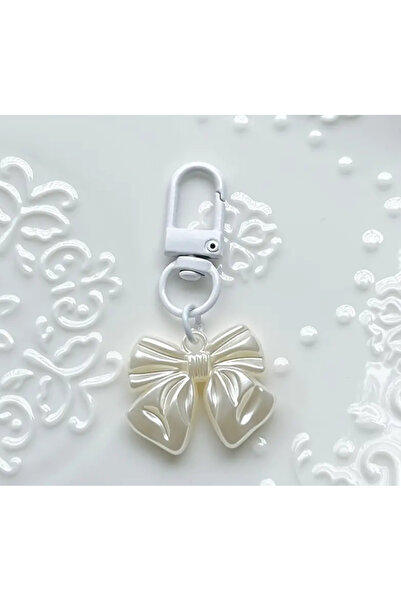 Freyja Aksesuar حقيبة القوس الأبيض - سحر متلألئ، حلية سلسلة المفاتيح