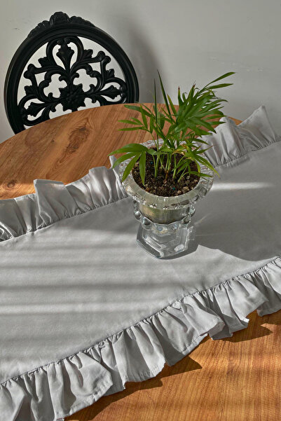 KAMİZ Fırfırlı Gri Runner 40x110