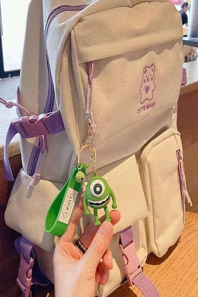 Hyd 6 Pcs Toy Silicone Character Figure Keychain Bag Accessory Karne Gift Birthday Gift