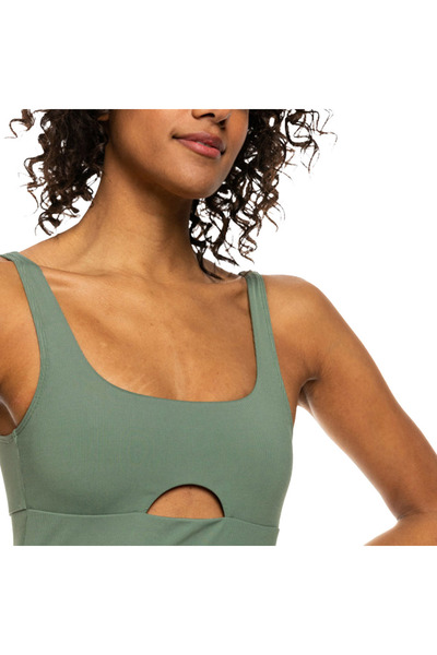 Roxy Pro The Double Line One Γυναικείο Πράσινο Μαγιό ΓΥΝΑΙΚΕΙΟ ΜΑΓΙΟ ERJX103588