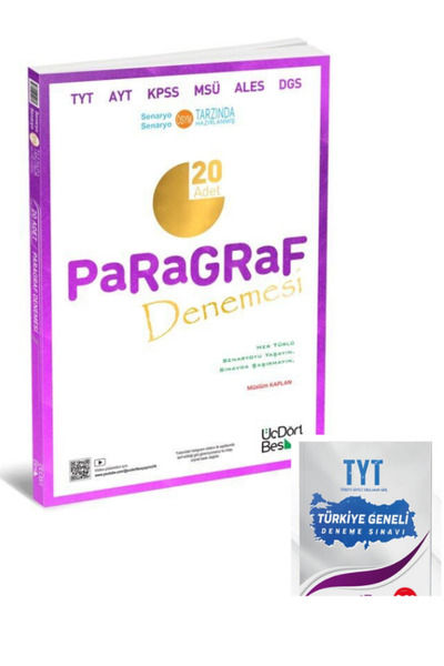 Üç Dört Beş Yayıncılık 345 - 2026 Tyt – Ayt – Msü – Kpss – Ales – Dgs 20 Li P...