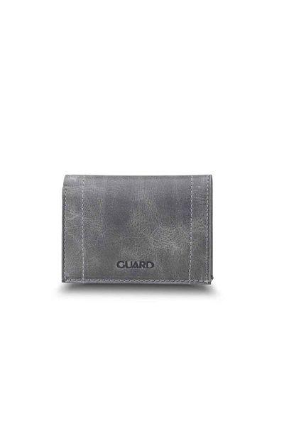 GUARD Minimal Antique Gray Leather Men's Wallet