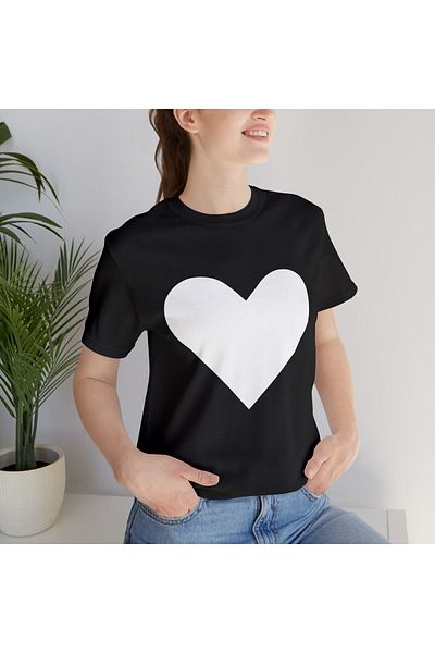New Shine Μπλουζάκι Unisex Cotton Black Crew Neck Oversize Boyfriend