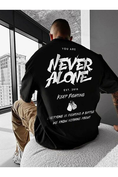 New Shine Μπλουζάκι Unisex Crew Neck με εμπριμέ βαμβακερό κοντό μανίκι