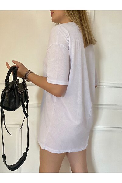 donamod تي شيرت فضفاض بأكمام قصيرة محبوك من القطن الأساسي ذو اللون الصلب للجنسين