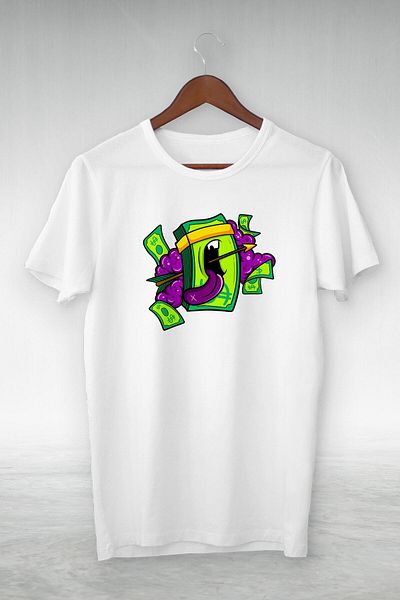 New Shine Σχέδιο Vip - Λευκό T-Shirt με εικονογράφηση