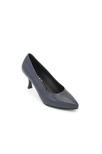 Metin Kundura PYZ 0118 Hakiki Deri 7 cm Topuklu Stiletto Laciverrt