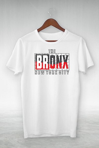 New Shine Tricou alb The Bronx New York City Illustration Vip Design