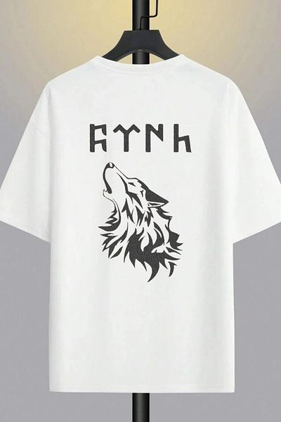 New Shine Tricou cu mânecă scurtă, 100% bumbac, cu mânecă scurtă, cu imprimeu Ulu Kurt TURK