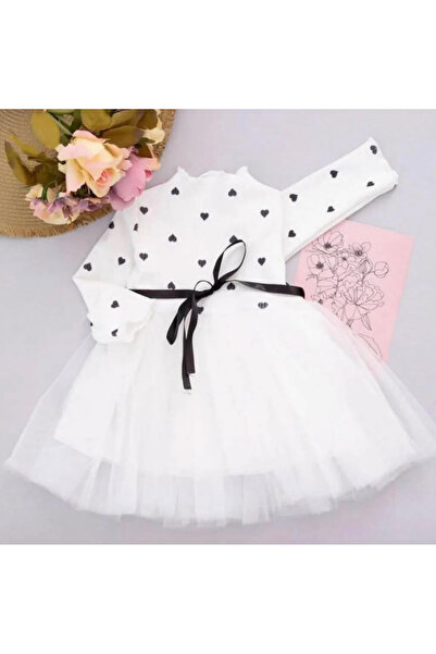Kokosh kidss Kız bebek tüllü puantıyelı doğum günü elbisesi
