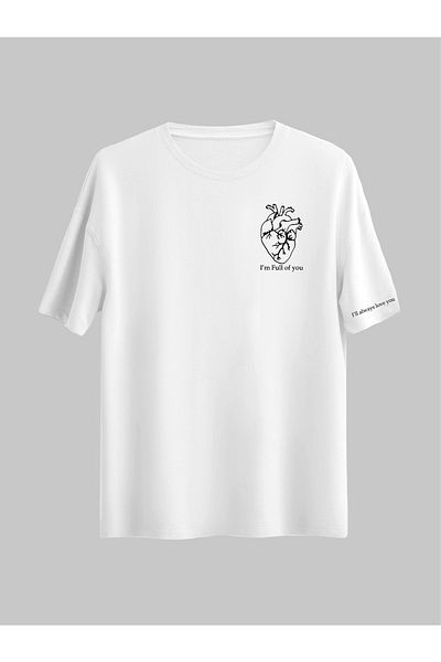 New Shine Ασπρόμαυρο Ζευγάρι Lover - Μπλουζάκι Unisex με μανίκια καρδιάς