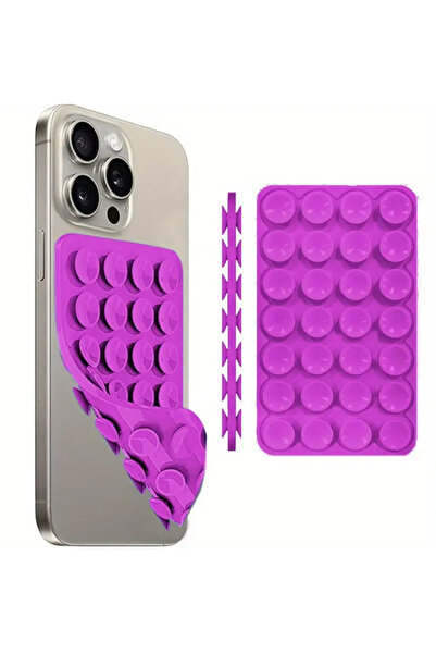 EDELFU Silikon Çift Taraflı Vakumlu Telefon Tutucu, Kaymaz Vantuz Telefon Tutucu