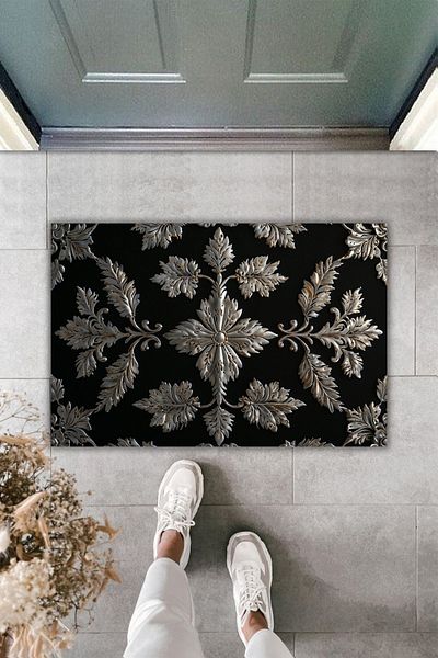 Dormot Home Digital Printing Premium Gold Motif Welcome Door Mat