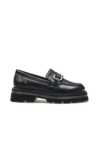 Venüs Genuine Leather Women's Loafer - Buckle Detailed, Casual Shoes, Size 36-40, 24K 2450803 K Z Black