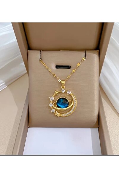 N.AK GALAKSİ MODEL ŞIK MODA ÇELİK KOLYE
