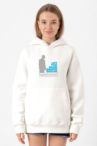 Tshirthane The Mentalist Let The Mind White Women's 3ip Hooded Sweatshirt
