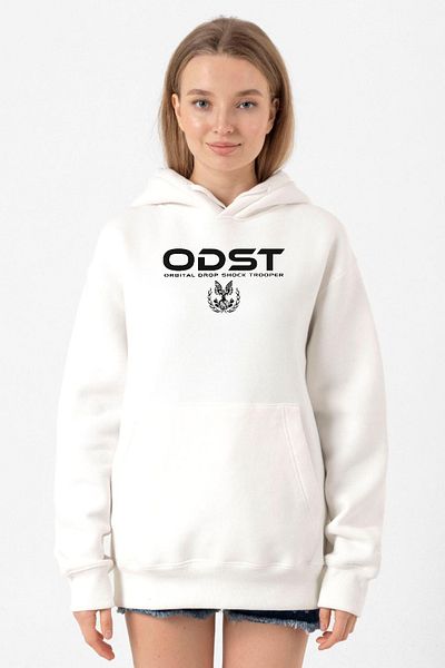 Tshirthane Halo Odst Orbital Drop Shock Trooper White Women's 3ip Hooded Sweatshirt