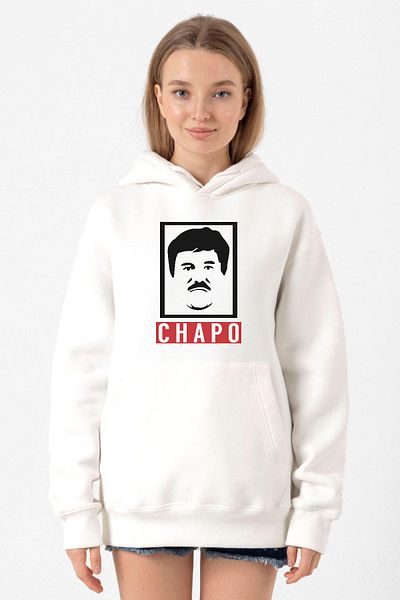 Tshirthane El Chapo Gangster Swagger White Women's 3ip Hooded Sweatshirt